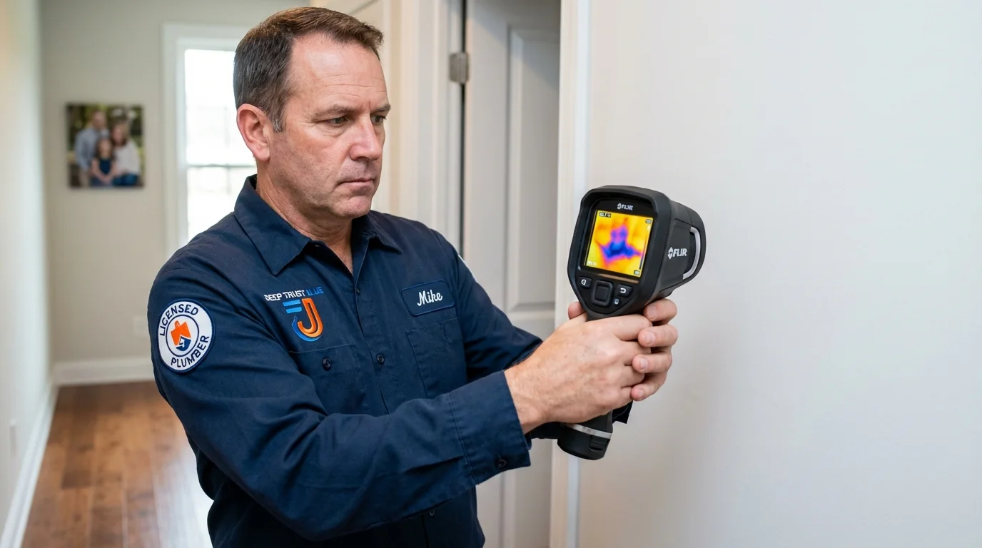 Thermal imaging leak detection by Johns Plumbing LLC in Lindenhurst